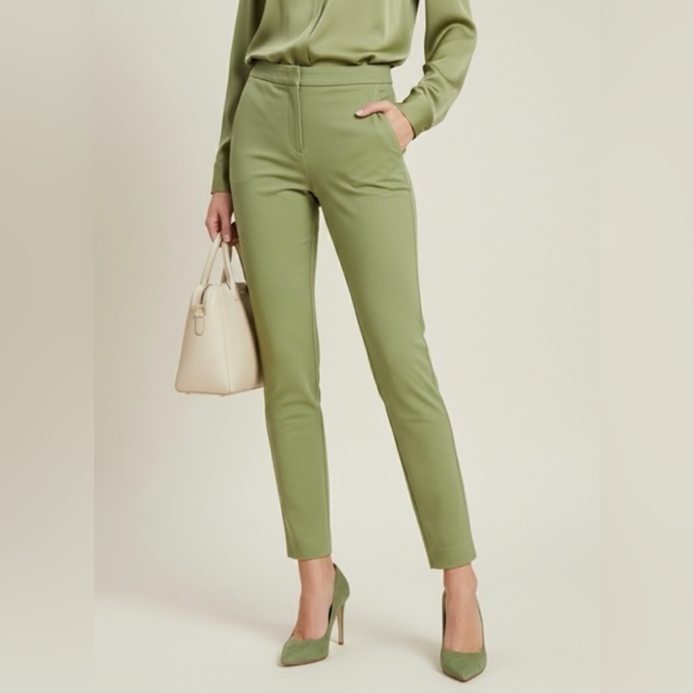 MAX MARA Pegno Slim Fit Jersey Trousers In Sage Green